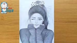 See more of draw so cute on facebook. A Cute Girl Drawing Tutorial How To Draw A Girl Step By Step Pencil Sketch Youtube