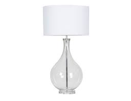 Clear Curved Glass Classic Table Lamp