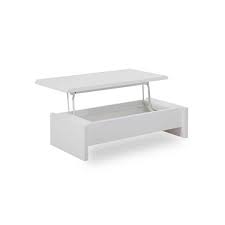White Rectangle Lift Top Coffee Table