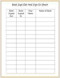 Sign In And Out Sheet Daily Sign Up Sheet Template Word 2010