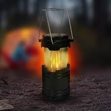 Led Pop Up Camping Lantern With A Flame