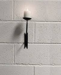 Antique Black Iron Vintage Wall Candle