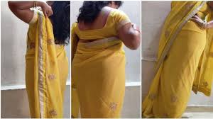 Recent posts by krazee navel network. Indian Aunty Saree Blouse Wearing Trial Saree Wearing Just 40 Second Very Fast Saree Youtube