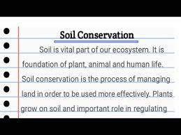 essay on soil conservation paragraph on