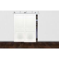 wood 2 panel byp barn door byp