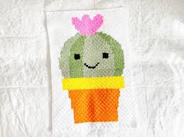 Crochet Cactus Blanket Pattern C2c Free