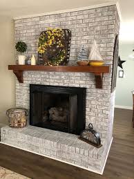 Painted Brick Fireplace Sw Pure White