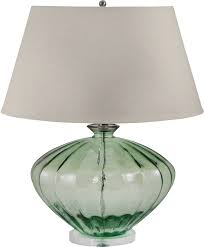 Recycled Green Glass Fluted Table Lamp