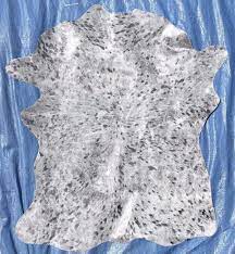 silver metallic cowhide rug approx