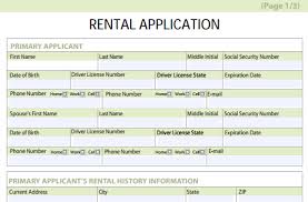 Rental Application Form Free Download Gratulfata