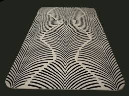 a zebra rug 7 x 4 ft art deco design