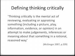 A Must Have Chart Featuring Critical Thinking Skills