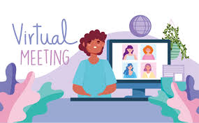 Virtual meeting of people from all over the world banner template -  Download Free Vectors, Clipart Graphics & Vector Art