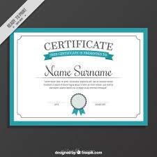 Ai Turquoise Certificate Template Vector Free Download Pikoff