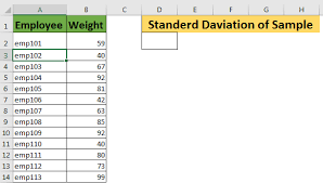 how to use the stdev s function in excel