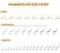 Lash Curl Length Thickness Chart