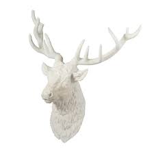 A B Home Aged White Darby Deer Head