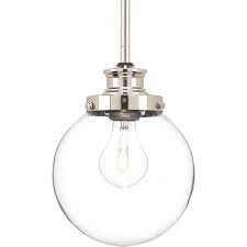 Progress Lighting Penn 6 88 In 1 Light Polished Nickel Mini Pendant With Clear Glass P5067 104 The Home Depot