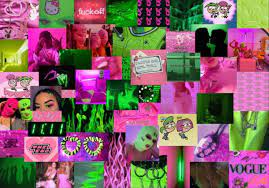 Looking for the best baddie wallpaper? Gemini Neon Green And Neon Pink Aesthetic Laptop Wallpaper Laptop Wallpaper Pink Aesthetic Custom Wallpaper