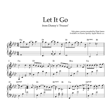 let it go frozen piano sheet