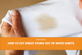 get sweat stains out of white shirts