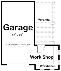 1 Car Modern Style Garage Plan With