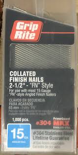 15ga 2 5 stainless steel finish nail