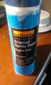 Halfords Enamel Spray Paint Engine Blue 300ml 6 00