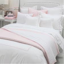 Bovi Bitsy Dots Bedding White Light Pink Luxury Bedding Fl B