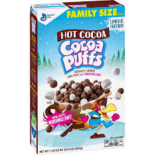 cocoa puffs breakfast cereal hot