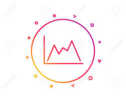 Line Chart Icon Financial Growth Graph Sign Stock Exchange