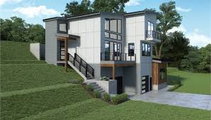 Sloping Lot Modern Style House
