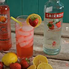 sparkling strawberry lemonade and vodka