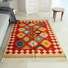 hand woven indian wool area rug