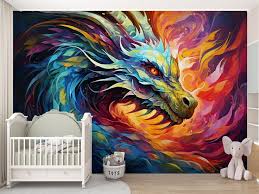 Majestic Dragon Wallpaper Wall Mural