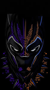 black panther hd purple and yellow