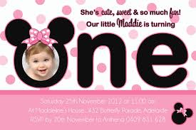 Invitation Template Minnie Mouse 1st Birthday Invitations Free