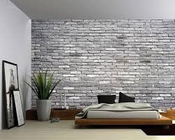 Grey Brick Wall Background Large Wall