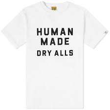 human made clic font t shirt white