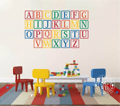 Alphabet Wall Decals Abc Playroom Wall
