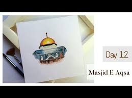 בֵּית־הַמִּקְדָּשׁ, beit hamikdash), al haram asy syarif (bahasa arab: How To Draw Masjid Al Aqsa Painting Step By Step Drawing Of Masjid E Aqsa Masjid Painting Youtube