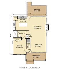 narrow lot plan with ada first floor
