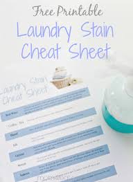 Laundry Stain Remover Cheat Sheet Free Printable Mom 4 Real
