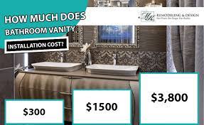 bathroom vanity installation cost 2020