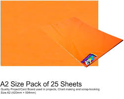 A2 Project Boards 25 Sheets Orange