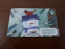 starbucks msia snowman 2017 card