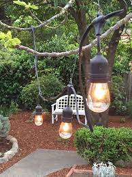 Vintage Patio String Lights With Black