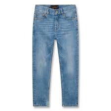 Ewan Light Blue Denim 5 Pocket Comfort Fit Jeans Finger In The Nose