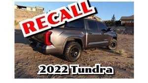 recall 2022 tundra the rear axle