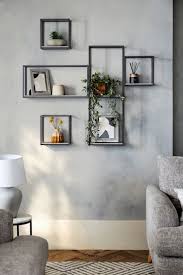 Buy Set Of 5 Grey Concrete Wall Shelves